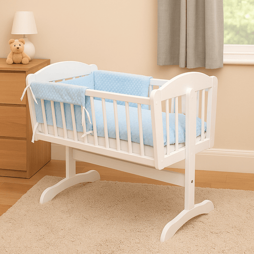 2pc Dimple Crib/Cradle Quilt & Bumper Bedding Set-1