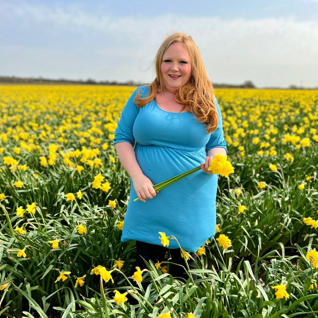 Petite Blue Dress with Pockets | Flattering Fit | UK Petite Women’s Dress-3