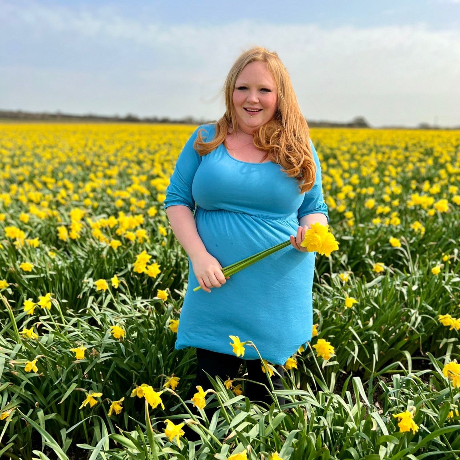 Petite Blue Dress with Pockets | Flattering Fit | UK Petite Women’s Dress-3