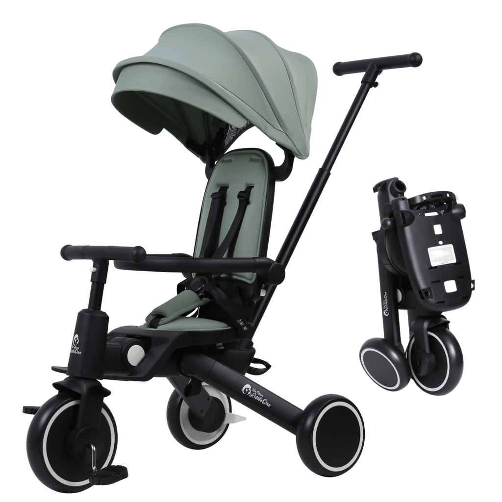 Foryourlittleone Xplor 6 in 1 Foldable Trike - Green (10m-4y)-0