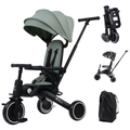 Foryourlittleone Xplor Plus 6 in 1 Foldable Trike - Green (10m-4y)-0