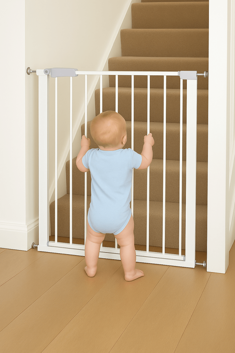 FYLO Baby Safety Stair Gate Pressure Fit Extra Wide - White-1